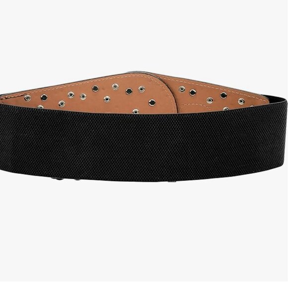 Wide Elastic Stretch Retro Belt - Picture 2 of 6